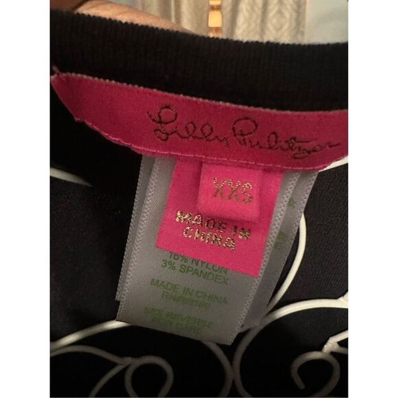 Beautiful Lilly Pulitzer Ramona Fringe Sweater Black Gold Buttons Cotton Blend S - Picture 13 of 16